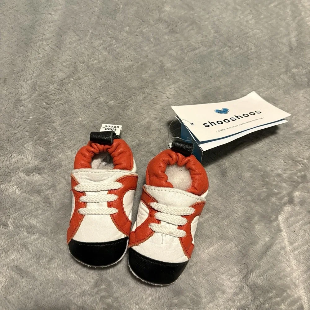 Shoo Shoos Baby Shoes Black Red and White Size Small 0-6 Months New with Tags